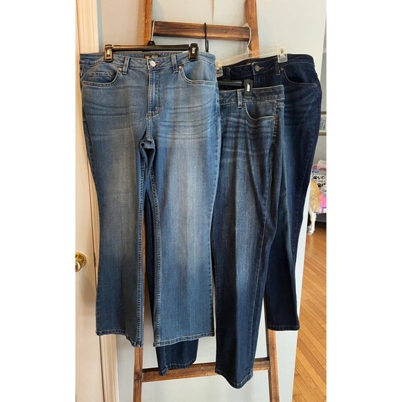 ✅3/$20 Sale-LEE Reg Fit Straight Mid Rise Secretly Shapes Jeans-Women's 16S - Picture 8 of 9